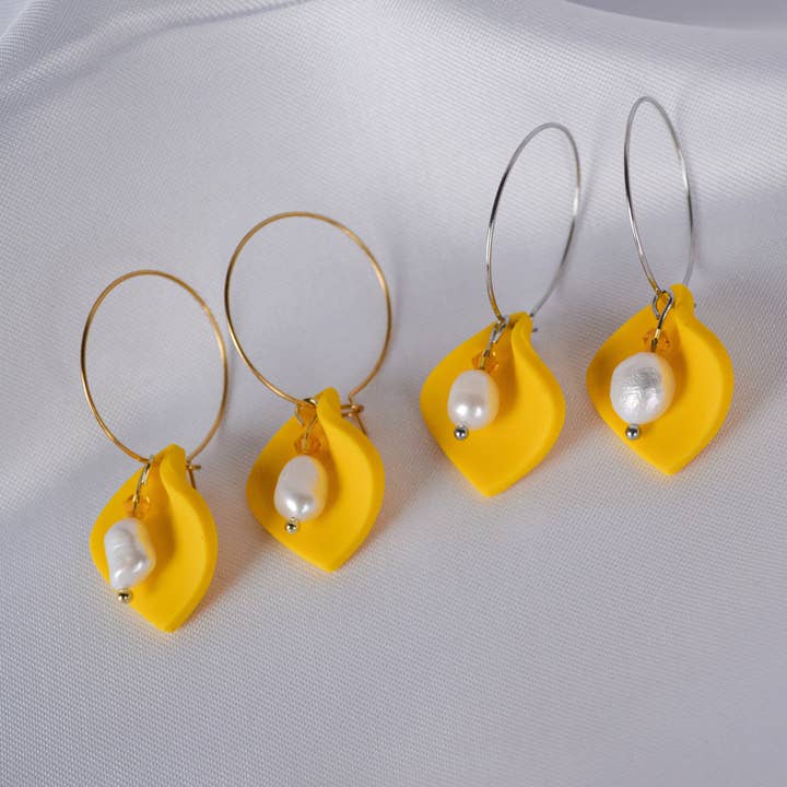 Creoles Leyla in Yellow for wholesale by Linati Studio