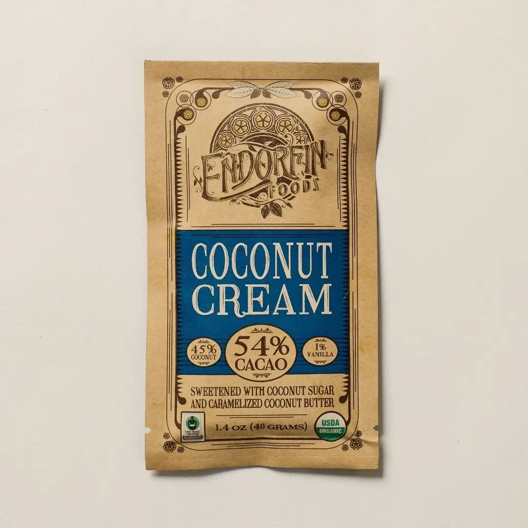 Endorfin Foods - Wholesale Chocolate Bar - Coconut Cream • Coconut Mylk Chocolate Bar • 54% Cacao1
