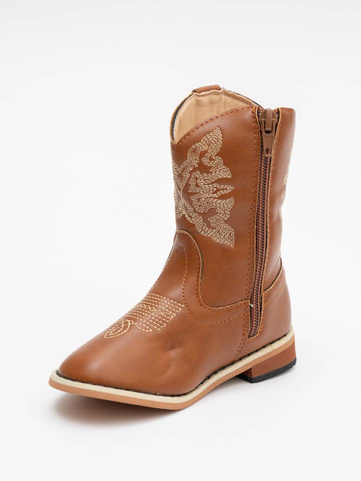 Marie Nicole Clothing - Wholesale Boots - Kids - Kids' Unisex Brown Cowboy Boots