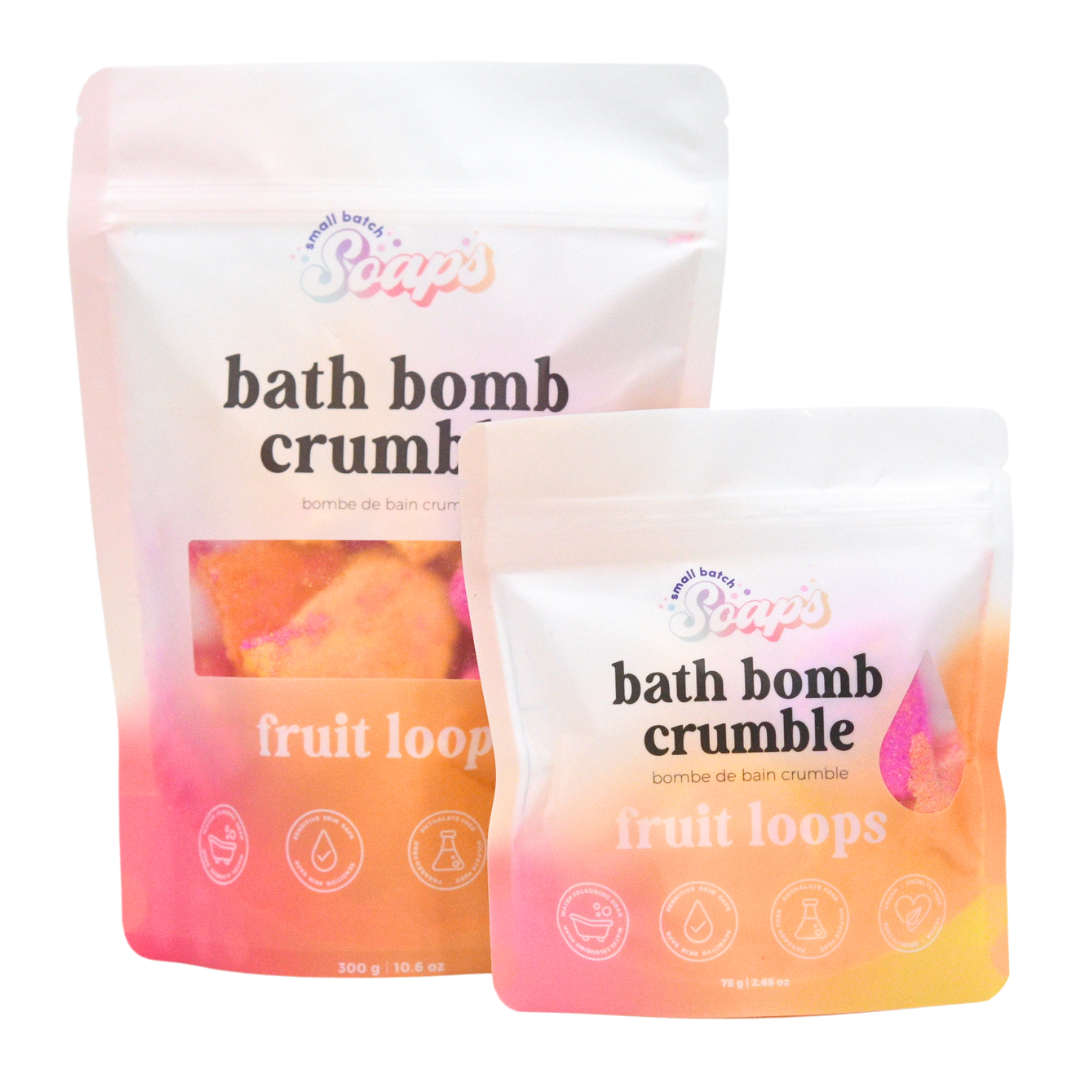 Small Batch Soaps - Wholesale Bath Bomb/Fizz - Fruit Loops Bath Bomb Crumble1