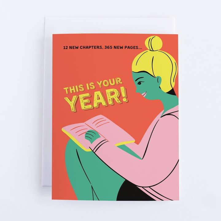 New Year Greeting Card For Book Lovers for wholesale by CardCraft