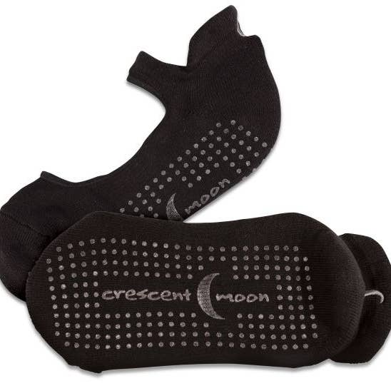 Ballet-Style ExerSocks™ - Barre, Yoga & Pilates Socks (Black for wholesale by Crescent Moon Yoga
