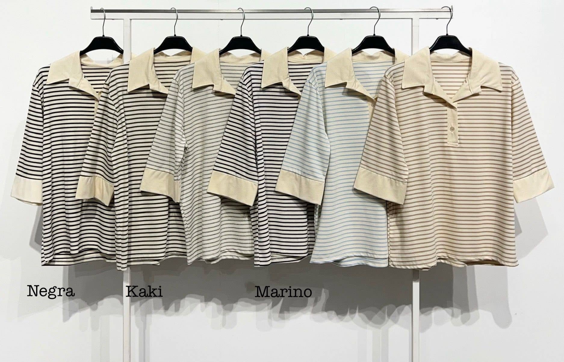 SWEET MAGIC MODA Y COMPLEMENTOS - Wholesale Polo - Women's - COTTON STRIPED POLO SHIRT0