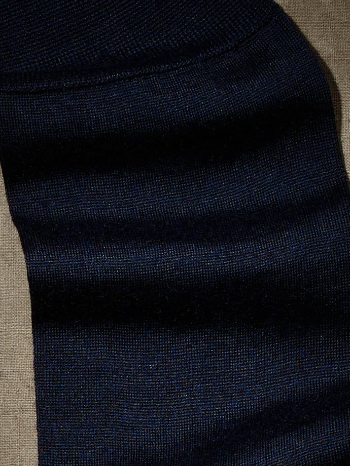Hermani Heritage - Wholesale Socks - Women's - Luxury Cashmere-Silk Knee-High Navy1