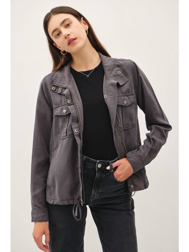 Be Cool - Wholesale Jacket - Women's - CLASSIC UTILITY ZIPPER SAFARI JACKET9