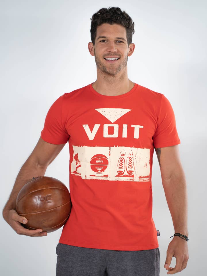 Voit - Wholesale Screen Printed T-Shirt - Men's - Voit 1922 Legacy Collection, 100% Cotton Vintage Sports Locker Print T-Shirt