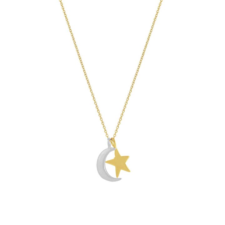 star & moon necklace for wholesale by Philippa Roberts