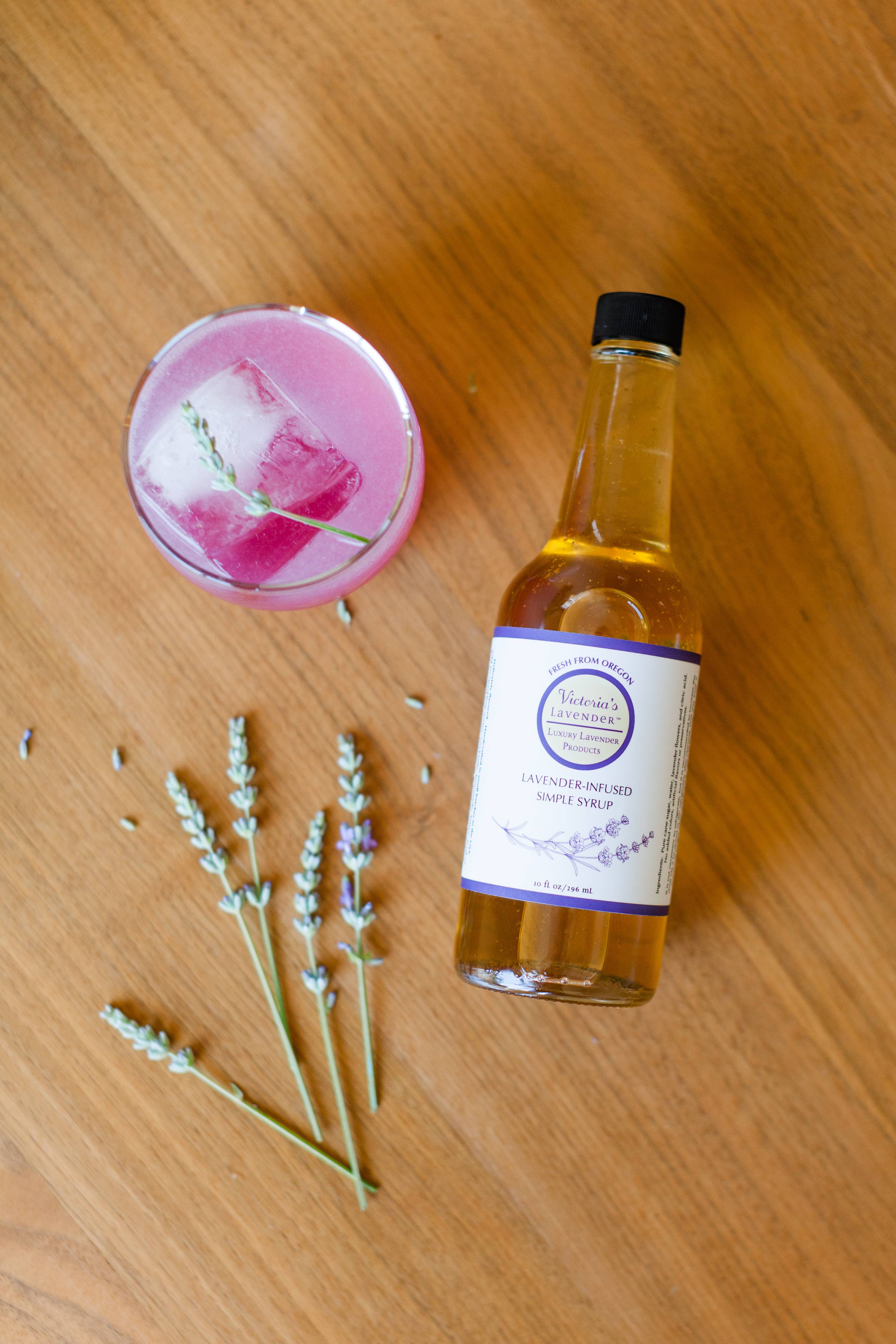 Victoria's Lavender, LLC - Wholesale Cocktail Mix/Syrup - Lavender Simple Syrup2