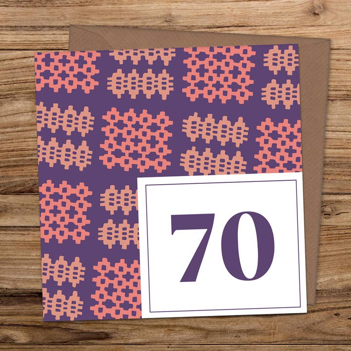 70 Age Female Birthday card for wholesale by Max Rocks