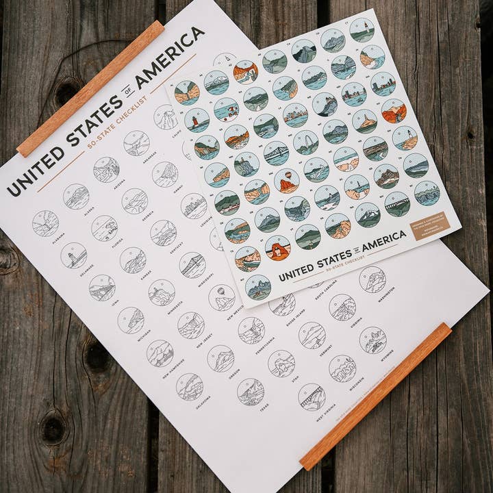 The XPLR More Collective - Wholesale Poster - 50 States Checklist Poster4