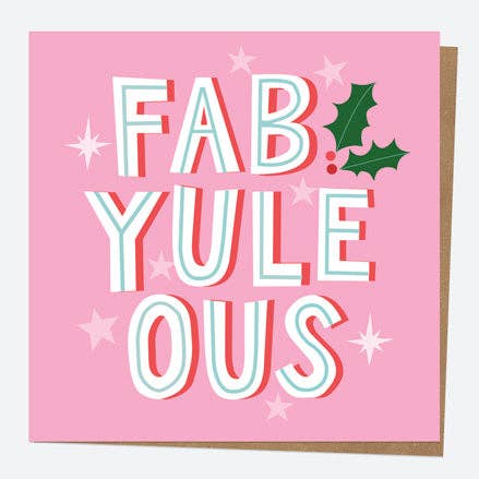 Dotty About Paper – wholesale Christmas card – Christmas Card - Yuletide Typography - Fab Yule-ous2