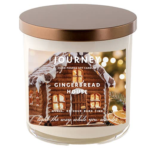 Gingerbread House Journey Soy Wax Candle for wholesale by Journey Candle
