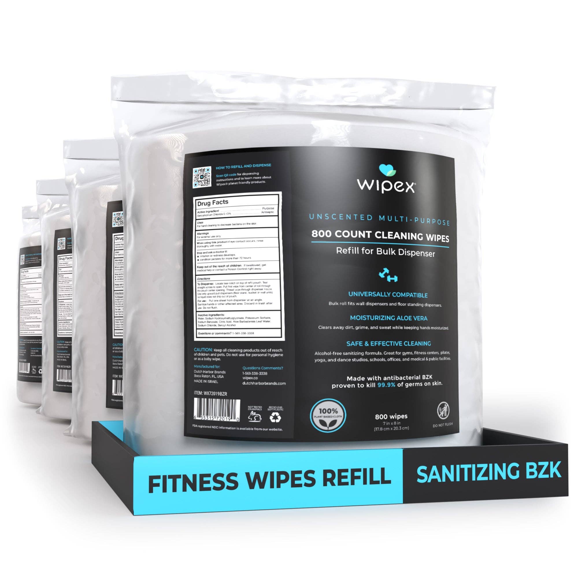 Wipex - Vente Lingettes de nettoyage multi-usage - Recharge de 800 lingettes désinfectantes Wipex à base de plantes | Sans danger pour la peau12