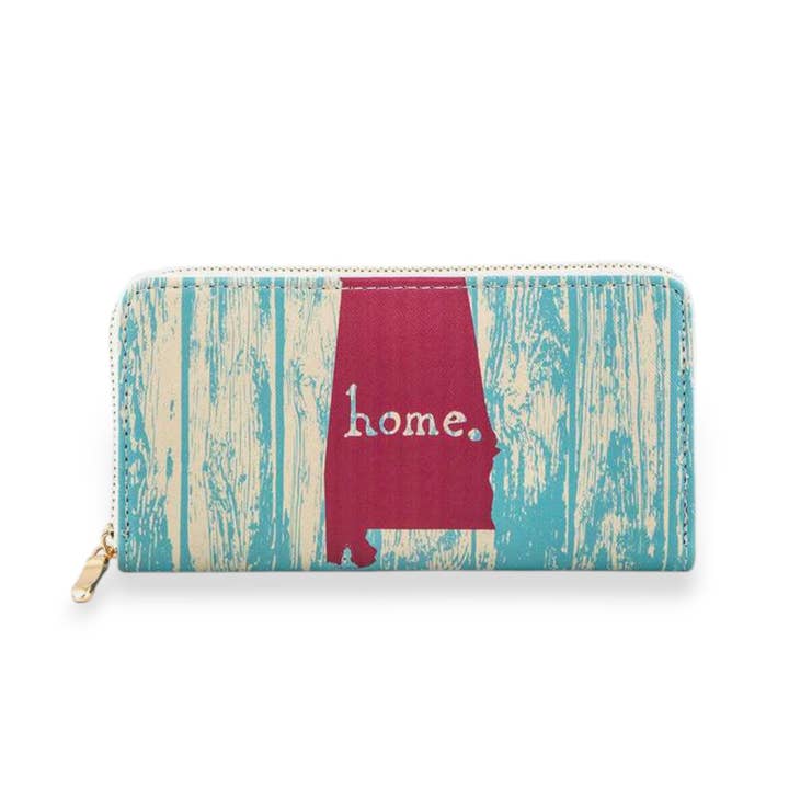 Alabama Map Print Wallet for wholesale by LA Jewelry Plaza