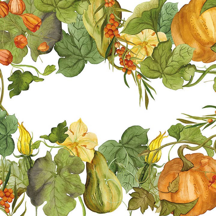 The Napking - Vente Nappes - Nappe en lin Potirons 100% Fabriqué en Italie