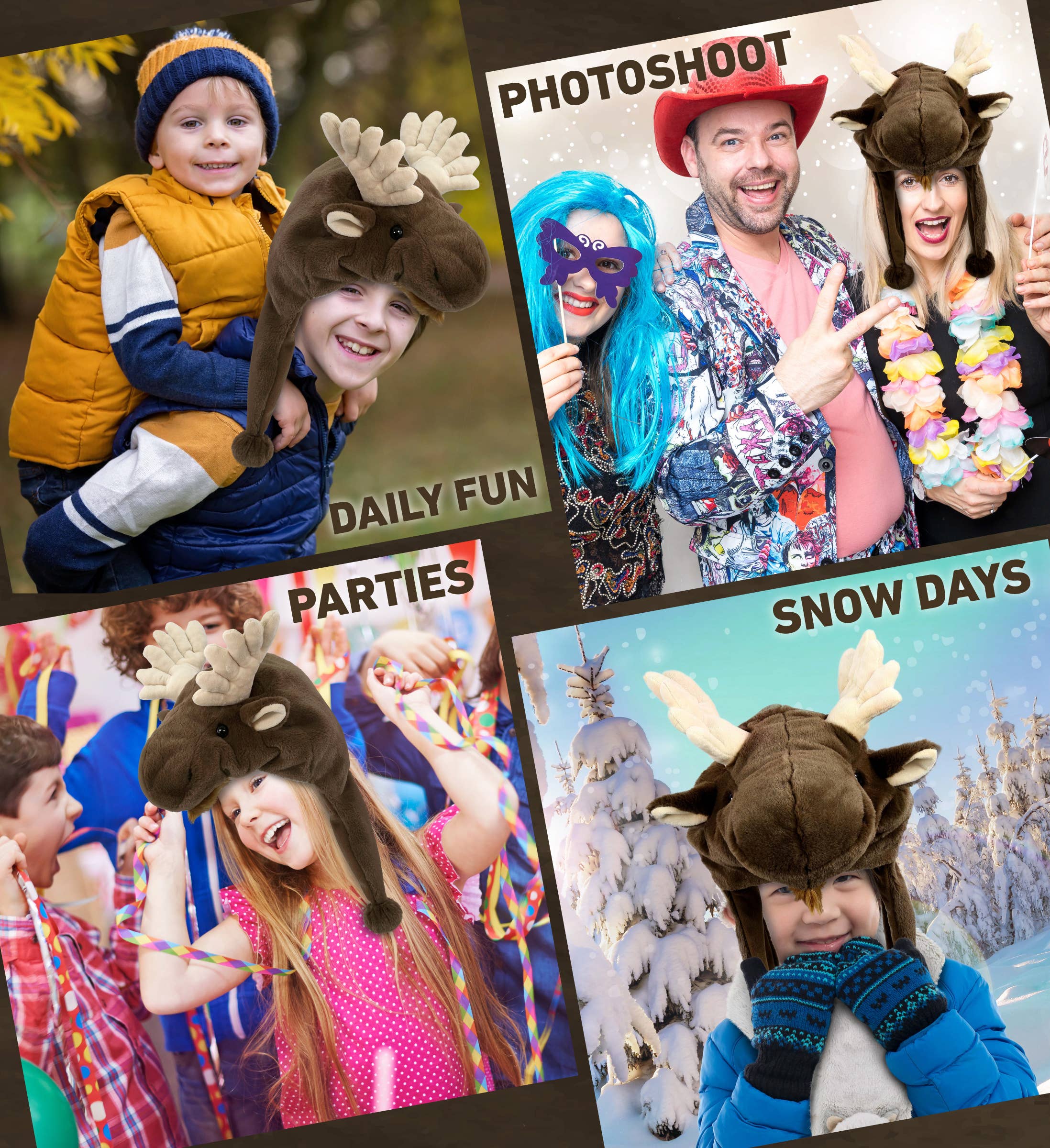 Cota Global - Wholesale Stuffed/Plush Toy - Kids & Baby - Super-Soft Plush Hat - Moose2