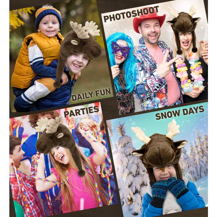 Cota Global - Wholesale Stuffed/Plush Toy - Kids & Baby - Super-Soft Plush Hat - Moose2