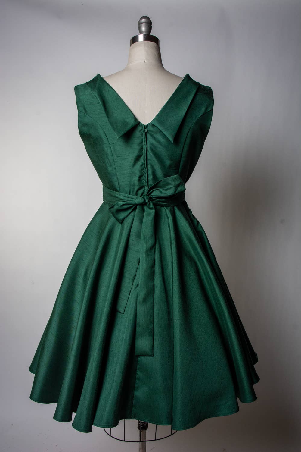 Heart of Haute - Wholesale Dress - Women's - MTO- Suzette Dress, Green Shantung  2