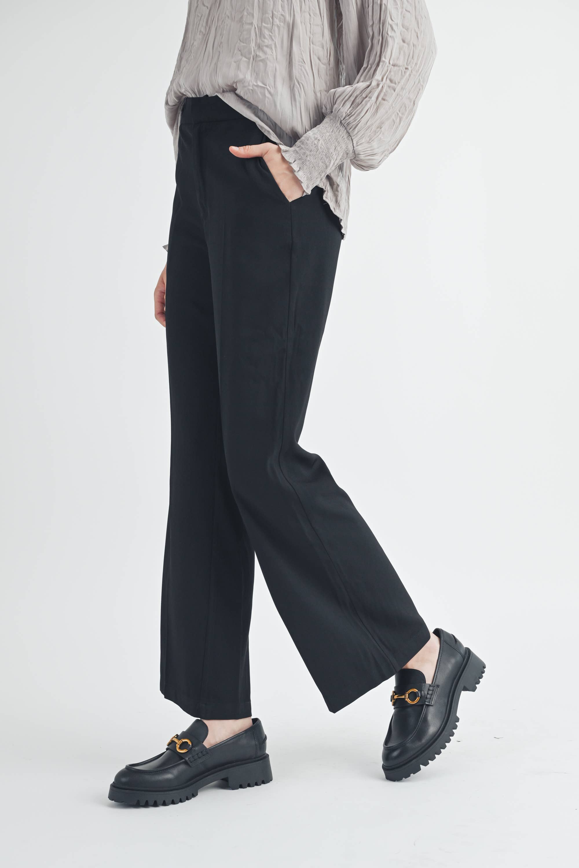 FUN2FUN - Wholesale Pants - Women's -  Tailored Pants - With Side Pockets and Elastic Waistband8
