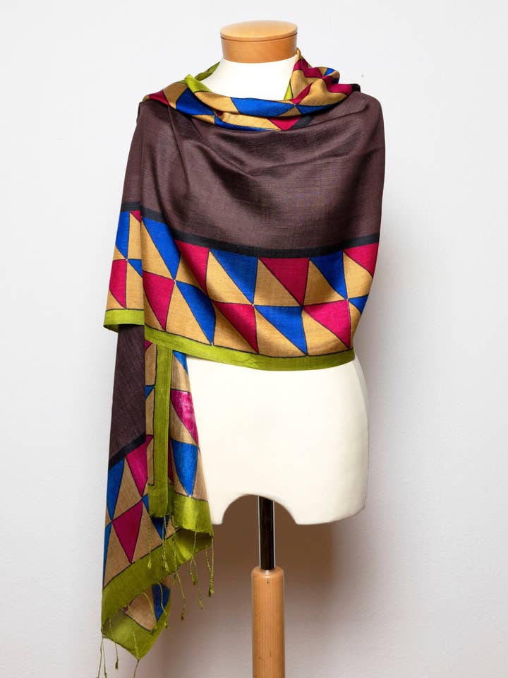 Sciarpa Stola i pura Seta Eri Ahimsa - 003 for engroshandel hos MALINI FASHION DESIGN PRIVATE LIMITED