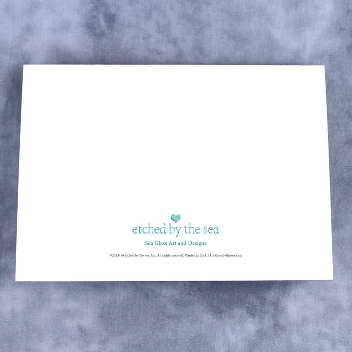 Beachcombing / Etched by the Sea – Großhandel Weihnachtskarte – Seeglas Vintage Camper Weihnachtsfeiertagskarte4