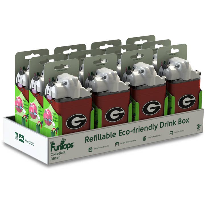 Kitchen Innovations Inc. - Wholesale Lunch bag/box – Kids - Drink in the Box 2 FunTop (8 oz) - University of Georgia1