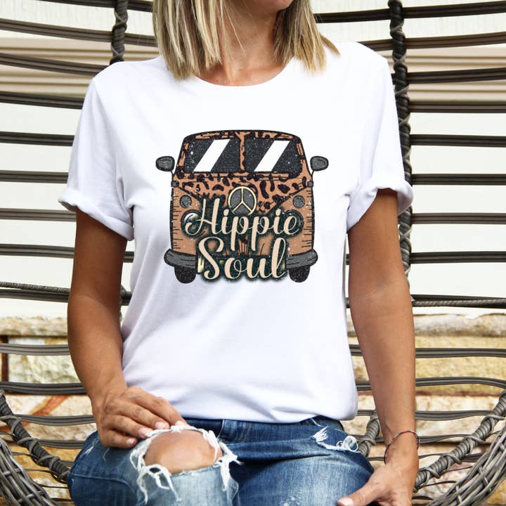 Camiseta con estampado Hippie Soul para venta al por mayor de Londas Trendy Tees