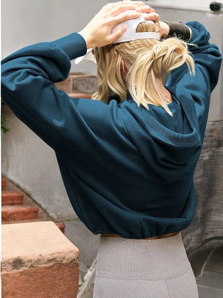 Anna Kaci Wholesale - Wholesale Hoodie – Women's - Half-Zip Pullover Hoodie with Funnel Neck & Kangaroo Pocket6