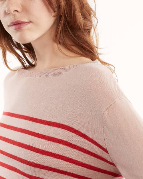 Tricot - Wholesale Knit Sweater - Women's - Recycled Cashmere & Cotton Striped Sailor Sweater3