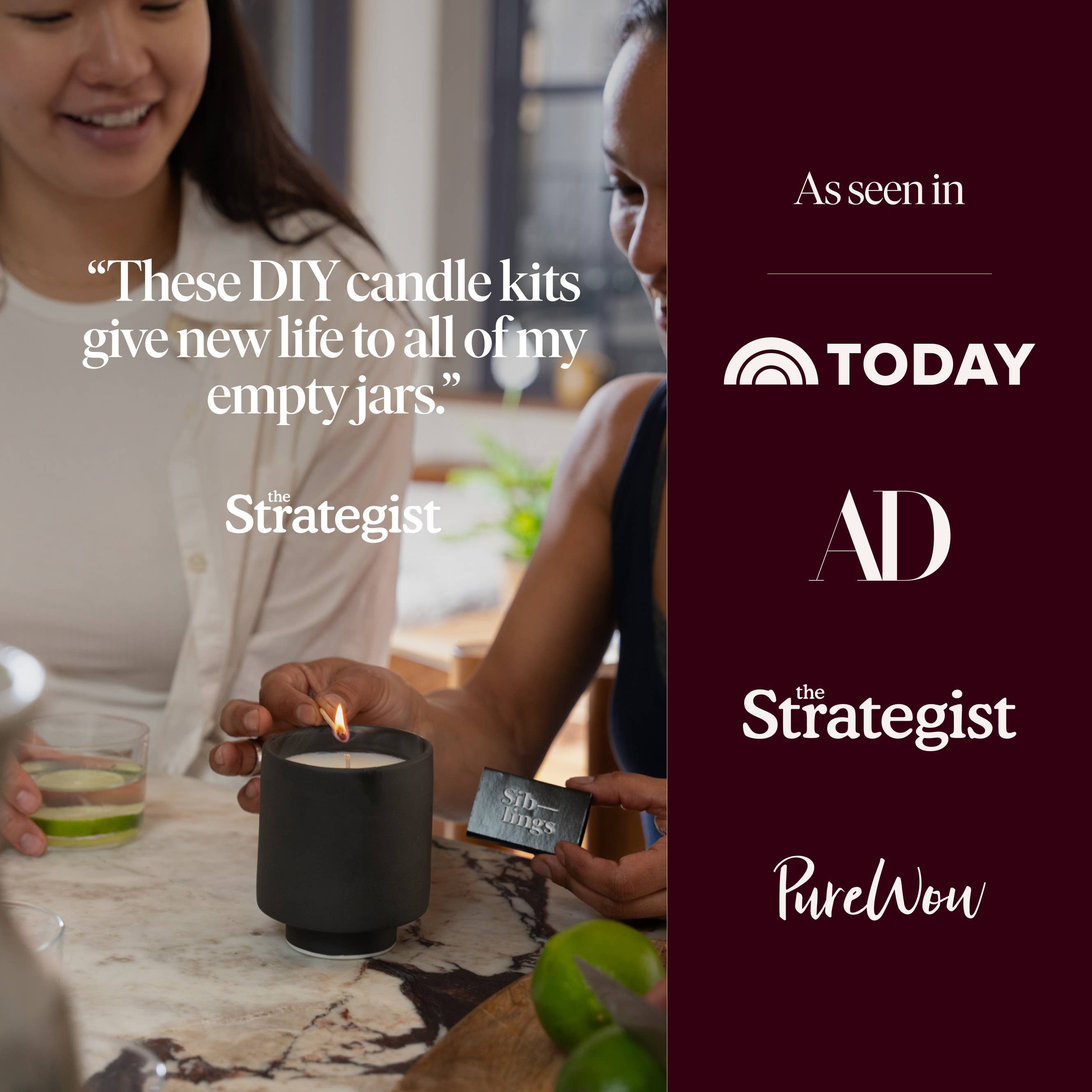 Siblings - Wholesale Jar/Filled Candle - No 07 — Ginger, Pink Grapefruit, Rhubarb, 10 oz6