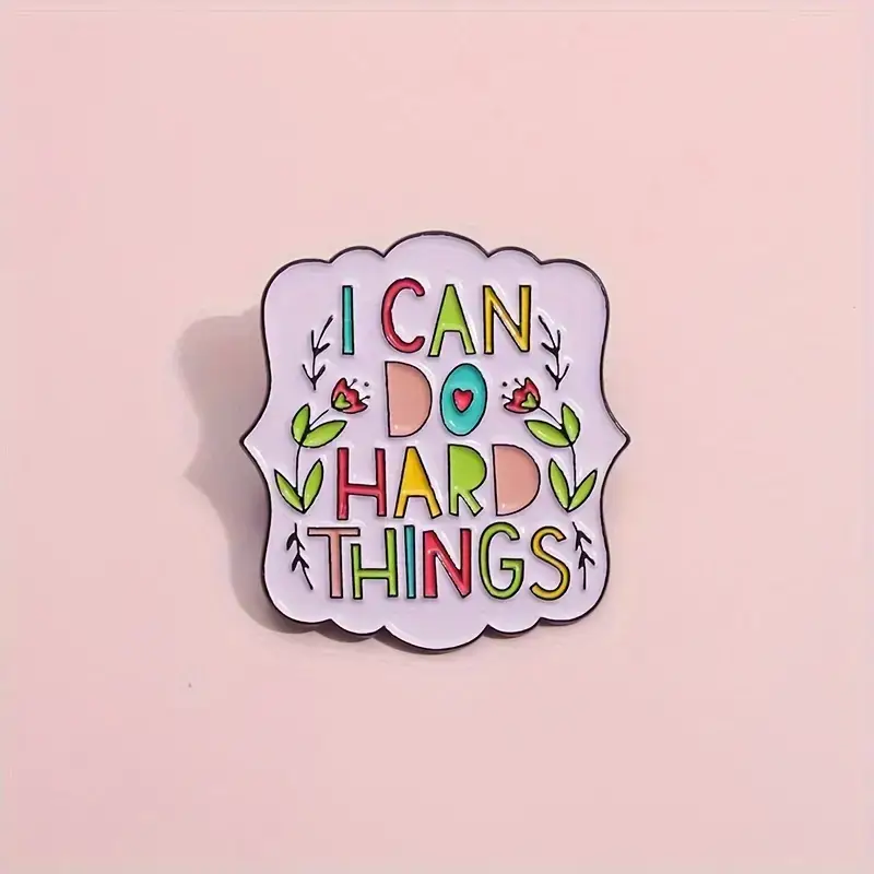 Magnifique Hearts - Wholesale Lapel Pin/Button - Cute Colorful 'I Can Do Hard Things' Pin Badge - Inspiration3