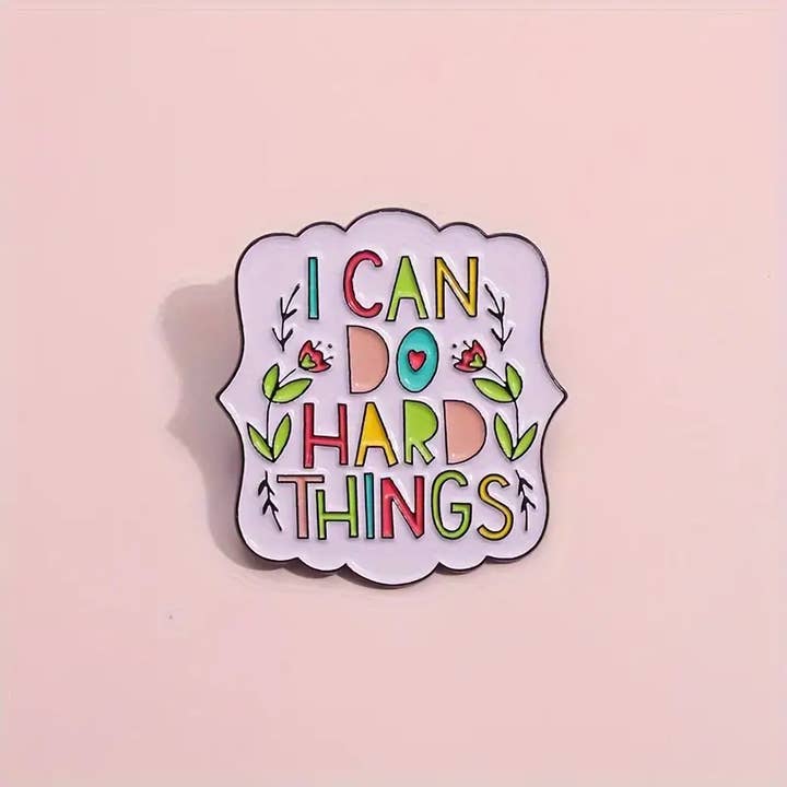 Magnifique Hearts - Wholesale Lapel Pin/Button - Cute Colorful 'I Can Do Hard Things' Pin Badge - Inspiration3