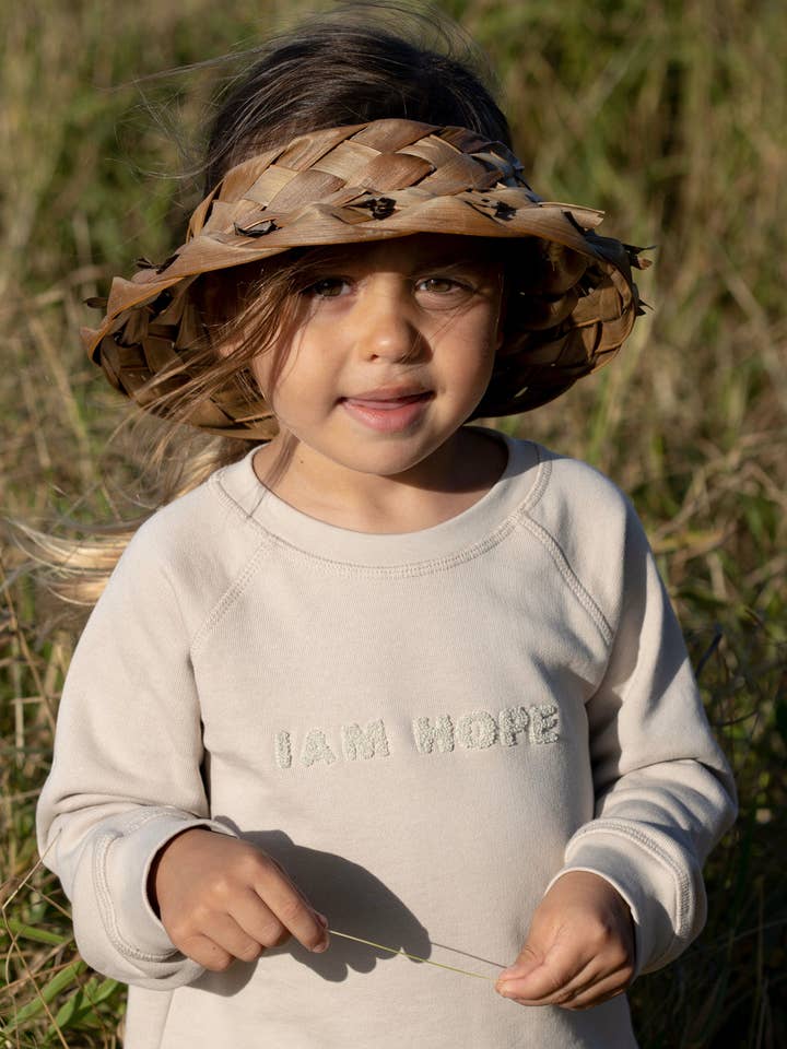 Sweatshirt HOPE Infantil - Bege por atacado de Rock on and Namaste