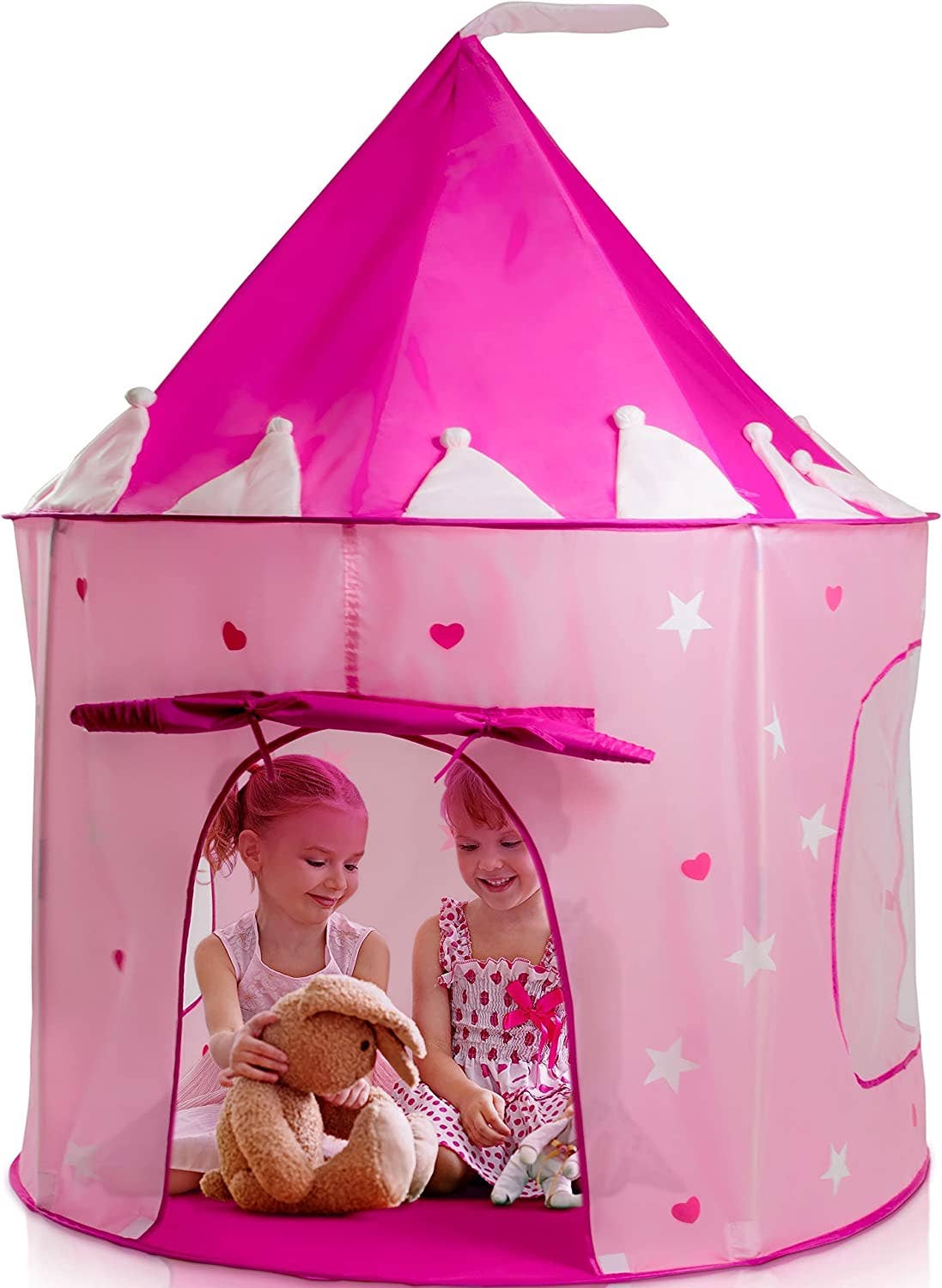 Play22 - Vendita all'ingrosso Tenda - Bambini - Tenda da Gioco Principessa Castello Rosa che Brilla al Buio con Stelle5