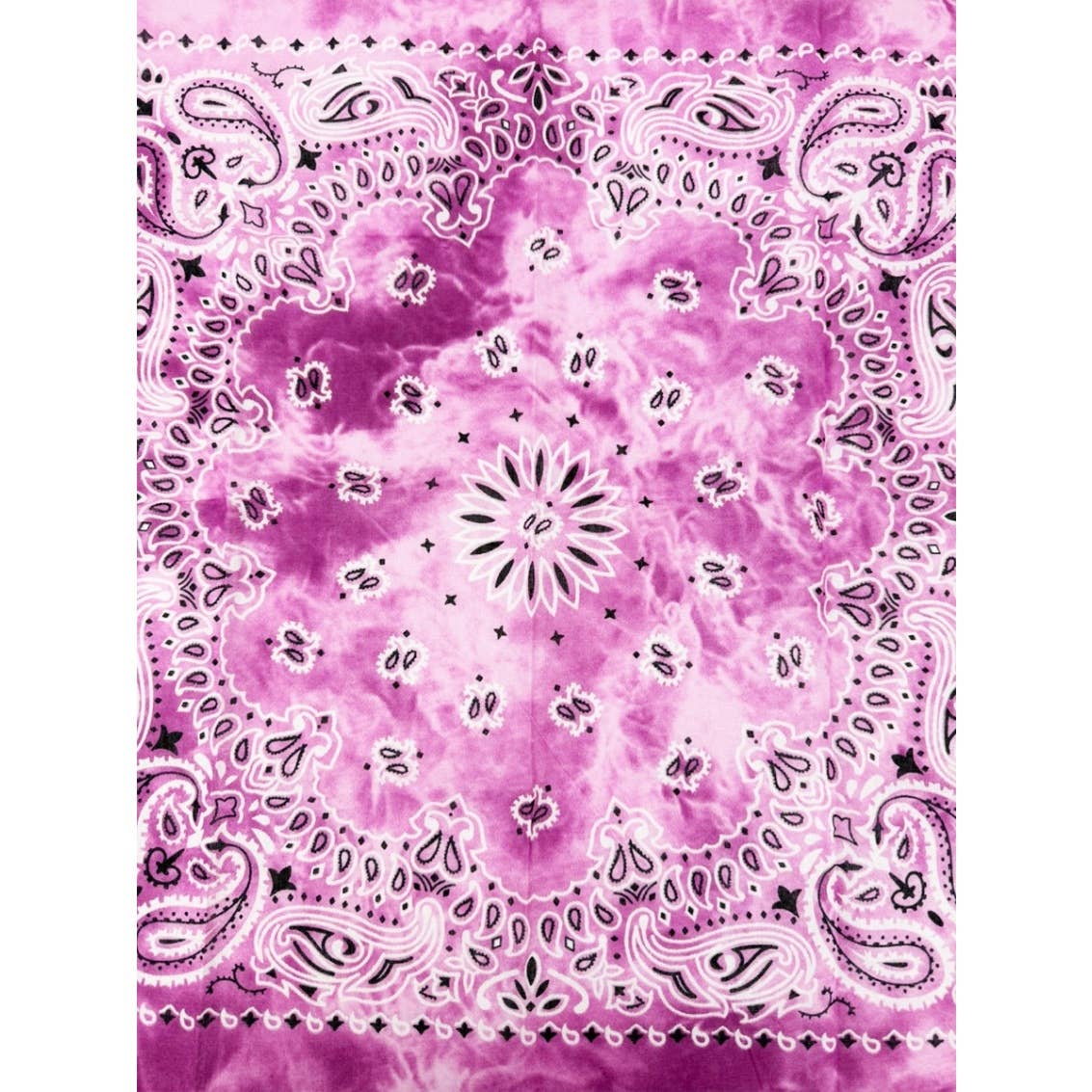 MIX COLOR Tie Dyed Pasley Pattern Bandanas for wholesale on Faire4