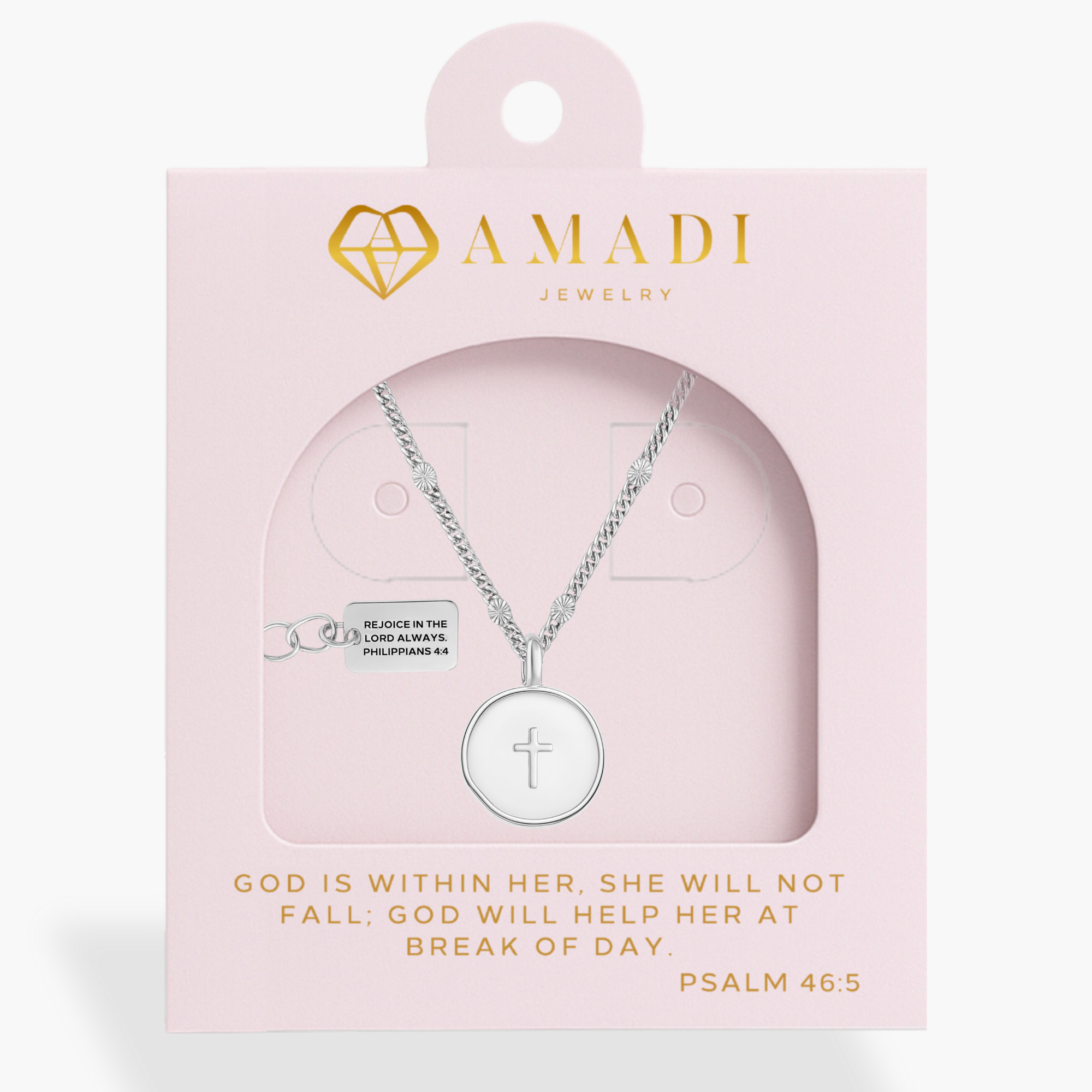 AMADI Jewelry - Wholesale Pendant/Charm Necklace - Agape Cross Necklace in Gold and Silver7