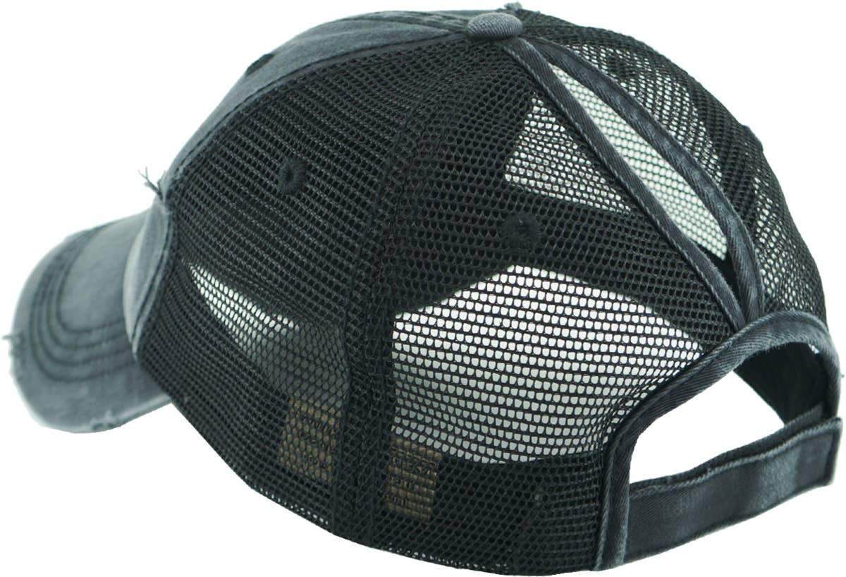 KBETHOS – Boné de beisebol - Mulher por atacado – Boné ajustável de malha com abertura para rabo de cavalo5