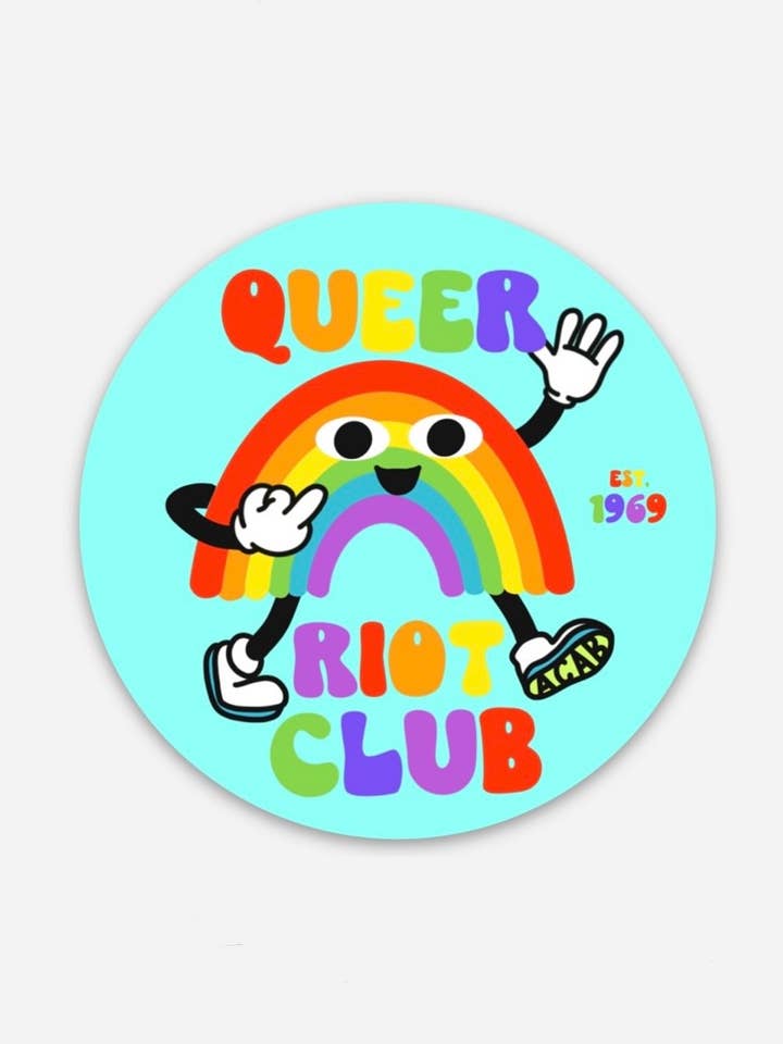 Queer Riot Club-klistermärke för wholesale av Liminal Moon Art Club