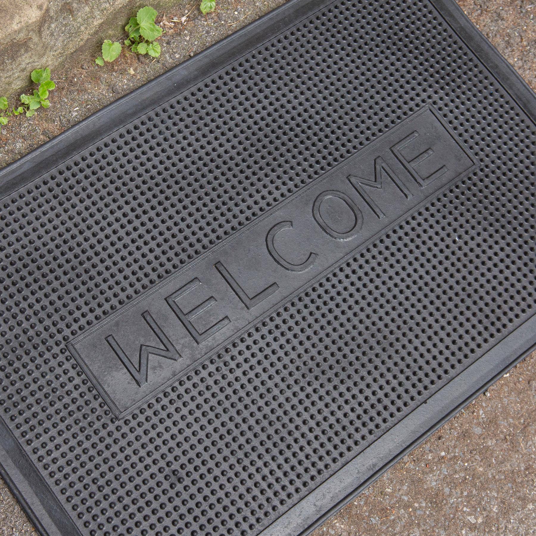 Rinkit Ltd – wholesale Door mat – 60cm x 40cm Welcome Heavy Duty Rubber Door Mat - By Nicola S3