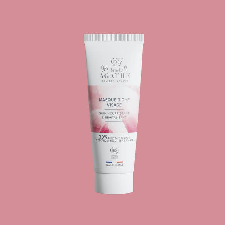 Certified organic rich face mask - nourishing & revita care for wholesale by Mademoiselle Agathe