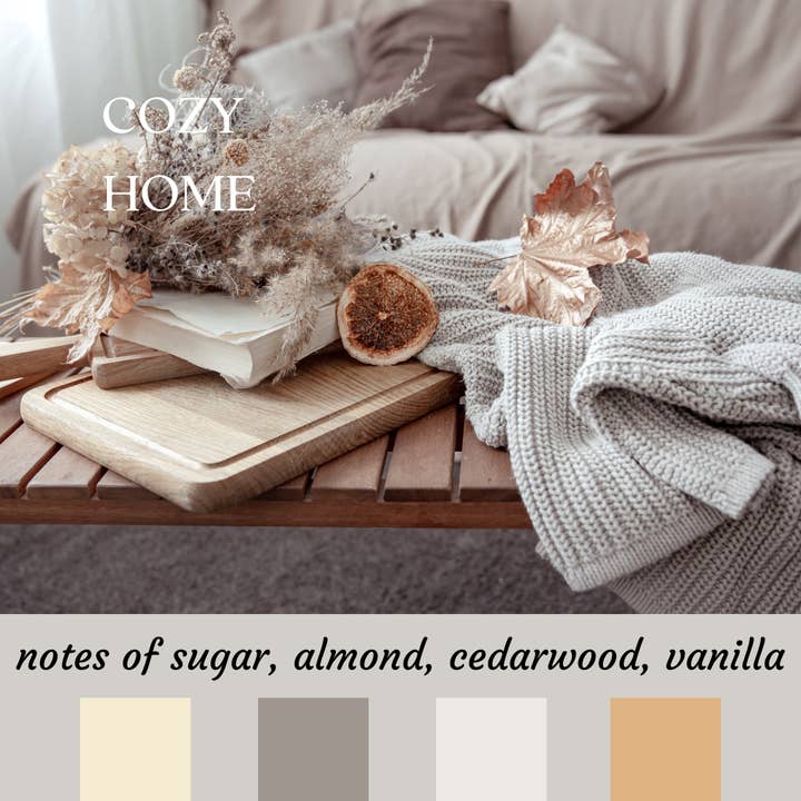 Sugarcane Cove Company - Wholesale Jar/Filled Candle - COZY HOME | sugared almonds, cedar, jasmine