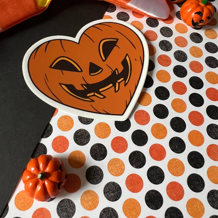 Fox and Brambles - Wholesale Sticker - Jack O’ Lantern Pumpkin Sticker. Halloween