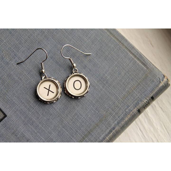 Joy Sparks Designs - Wholesale Dangle Earrings - XO Typewriter Key Earrings4