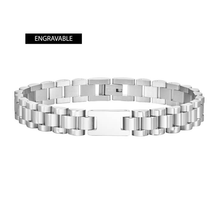 Braccialetto con targhetta nome, Maglia cinturino orologio, 10mm per la vendita all'ingrosso da parte di PAXPARIS