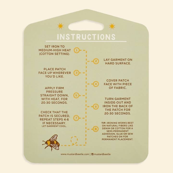 Mustard Beetle - Wholesale Patch - Iron on Patch: Swallowtail