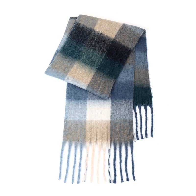 Sweetkama - Vente Écharpe – femme - Écharpe quotidienne à carreaux AC pour femmes SKAS420130