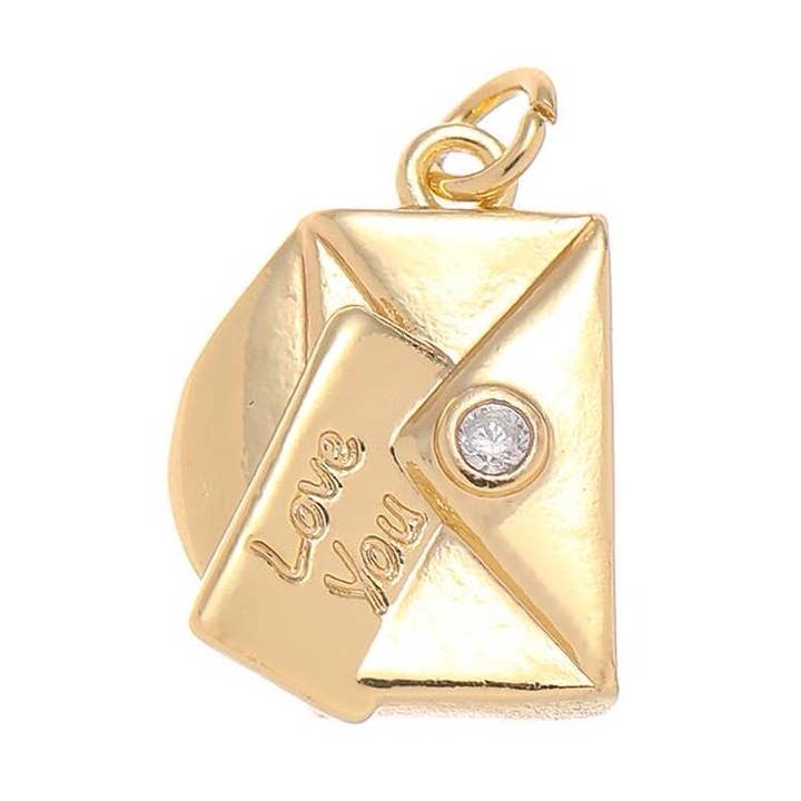 Ciondolo Lettera d'Amore in Busta d'Oro, Regalo CPG1473 per la vendita all'ingrosso da parte di Jewel Pledge