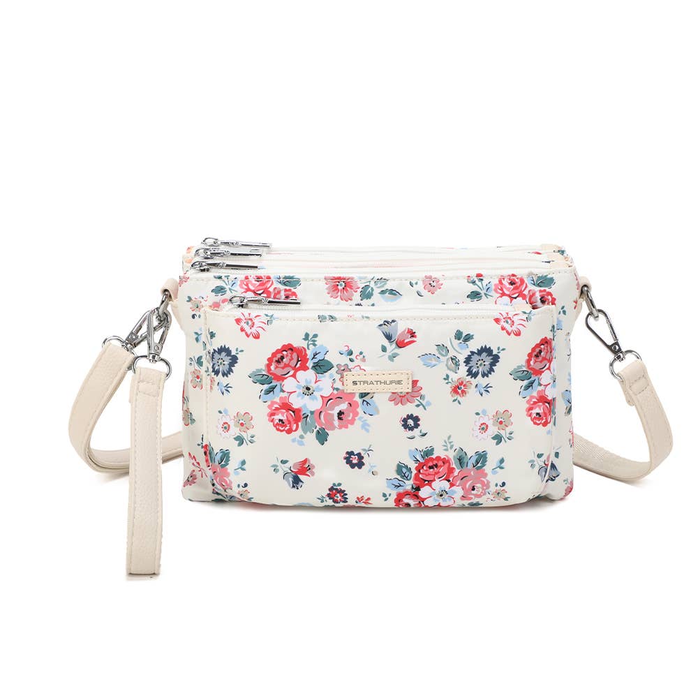 Strathurie – wholesale Crossbody bag – Women's – Strathurie Floral Crossbody Purse Bag White0