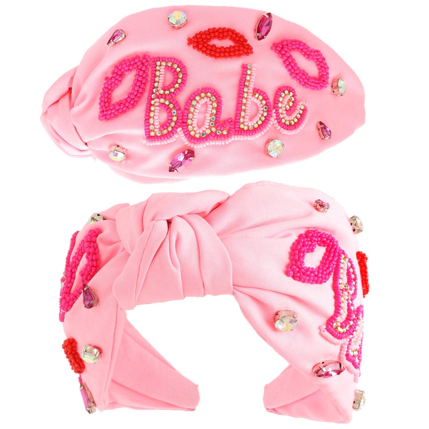 SP Sophia Collection - Wholesale Fashion Headband - Women's - Valentines Day Babe Lips Pattern Beaded Headband2