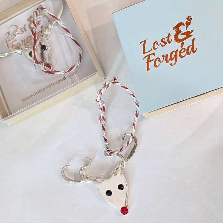 Lost & Forged - Wholesale Ornament - Reindeer Ornament, Silverware Fork Rudolph Ornament6